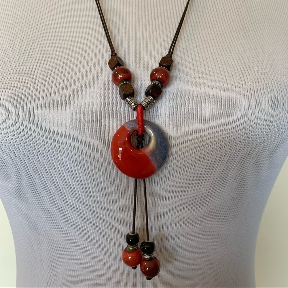 Ceramic beaded necklace